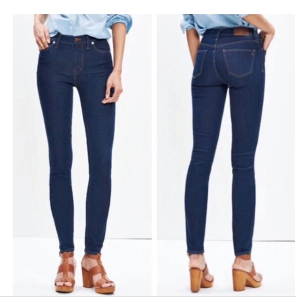 MADEWELL HIGH RISER SKINNY-Davis Wash Sz 28